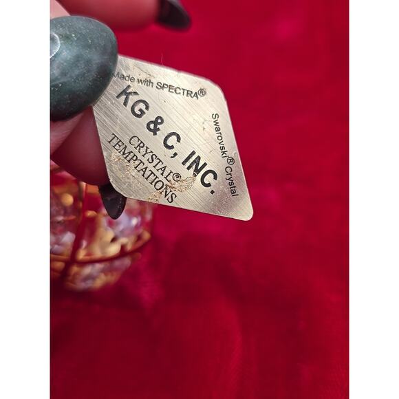 PINEAPPLE~24K GOLD PLATED FIGURINE MADE WITH SWAROVSKI CRYSTAL ELEMENTS~NEW - Picture 3 of 5